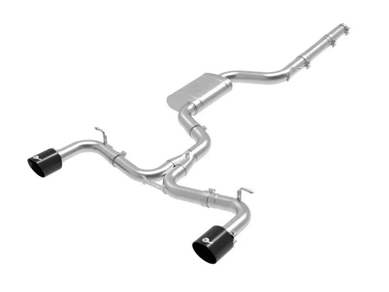 aFe Power Mach Force-Xp 3" to 2-1/2" Stainless Steel Catback Exhaust System Black Volkswagen GTI MK7.5 2018-2019 - 49-36422-B