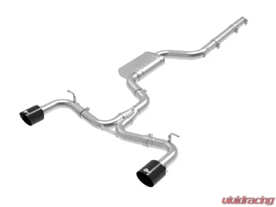 aFe Power Mach Force-Xp 3" to 2-1/2" Stainless Steel Catback Exhaust System Black Volkswagen GTI MK7.5 2018-2019 - 49-36422-B