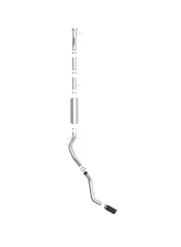 aFe Power Apollo GT Series 4in 409 Stainless Steel Catback Exhaust System with Black Tips GM 2500 | 3500HD V8-6.6L L8T 2020-2024 49-44122-B                                     - 49-44122-B - Image 2