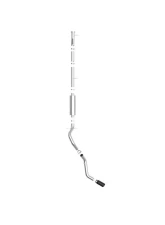 aFe Power Apollo GT Series 4in 409 Stainless Steel Catback Exhaust System with Black Tips GM 2500 | 3500HD V8-6.6L L8T 2020-2024 49-44123-B                                     - 49-44123-B - Image 2