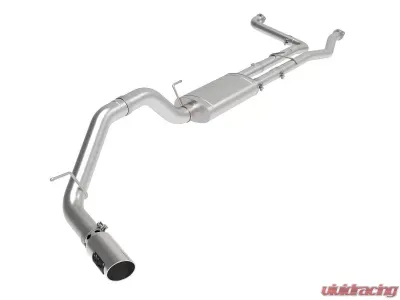 aFe Power Apollo GT Series 4" 409 Stainless Steel Catback Exhaust System w/Polished Tip Nissan Titan 2016-2019 - 49-46135-P