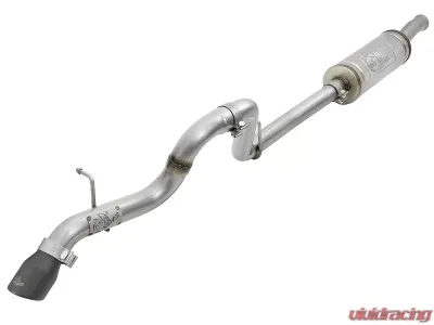 aFe Power Mach Force-XP Hi-Tuck 2-1/2" 409 Stainless Steel Catback Exhaust System with Black Tips Jeep Wrangler JL V6-3.6L 2018-2024 - 49-48065-1B