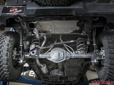 aFe Power Mach Force-XP Hi-Tuck 2-1/2" 409 Stainless Steel Catback Exhaust System with Black Tips Jeep Wrangler JL V6-3.6L 2018-2024 - 49-48065-1B
