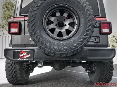 aFe Power Mach Force-XP Hi-Tuck 2-1/2" 409 Stainless Steel Catback Exhaust System with Polished Tips Jeep Wrangler JL V6-3.6L 2018-2024 - 49-48065-1P