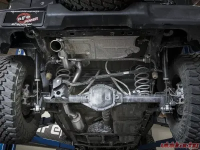 aFe Power Mach Force-XP Hi-Tuck 2-1/2" 409 Stainless Steel Catback Exhaust System with Polished Tips Jeep Wrangler JL V6-3.6L 2018-2024 - 49-48065-1P