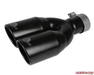 aFe Power Mach Force-Xp 409 Stainless Steel Clamp-on Exhaust Tip Black - 49T25374-B12