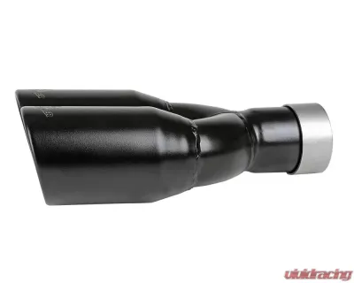 aFe Power Mach Force-Xp 409 Stainless Steel Clamp-on Exhaust Tip Black - 49T25374-B12