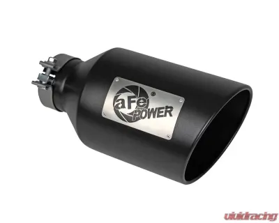 aFe Power Mach Force-Xp 409 Stainless Steel Clamp-on Exhaust Tip Black - 49T40801-B15