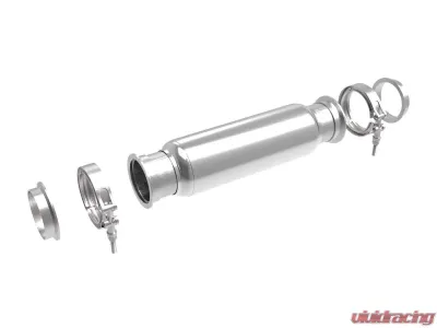 aFe Power Mach Force-Xp 304 Stainless Steel 3" Inlet/Outlet Resonator 4" Dia. 12" Body - 49M10006