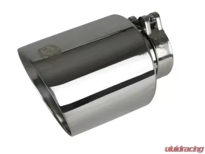 aFe Power Mach Force-Xp 304 Stainless Steel Clamp-on Exhaust Tip Polished 2-1/2" Inlet x 4-1/2" Outlet x 7" L - 49T25454-P071
