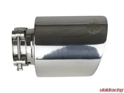 aFe Power Mach Force-Xp 304 Stainless Steel Clamp-on Exhaust Tip Polished 2-1/2" Inlet x 4-1/2" Outlet x 7" L - 49T25454-P071