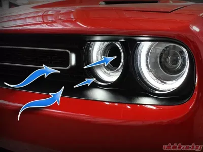 aFe Power Momentum GT Dynamic Air Scoop Red Dodge Challenger 2015-2023 - 54-72203-SR