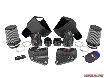aFe Power Black Series Carbon Fiber Cold Air Intake System w/ Pro DRY S Filters BMW F90 M5 Twin Turbo S63 V8 4.4L 18-19 - 58-10005D