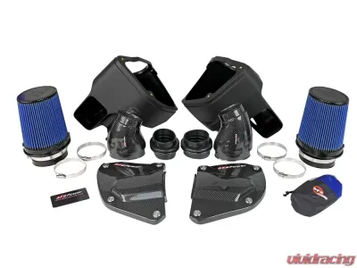 aFe Power Black Series Carbon Fiber Cold Air Intake System w/ Pro 5R Filters BMW F90 M5 Twin Turbo S63 V8 4.4L 18-19 - 58-10005R
