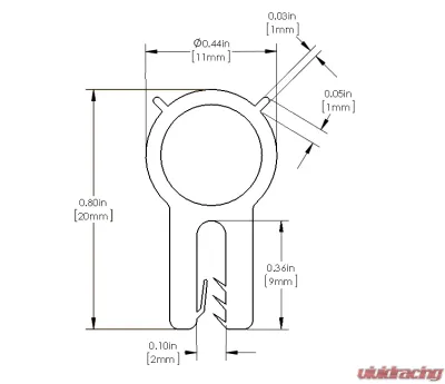 aFe Power Magnum FORCE Cold Air Intake Replacement Trim Seal Kit 1/16" X 7/16" Seal Bulb X 36" L - 59-10095