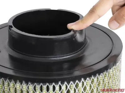 aFe Power Magnum FLOW Universal Air Filter w/ Pro GUARD7 Media 4 F x 8-1/2 B x 8-1/2 T x 11 H in - 72-90097