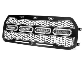 aFe Power Scorpion Complete Replacement Grille Tread Design Black w/ LED Lights Ford Raptor w/o Camera 2017-2020