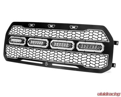 aFe Power Scorpion Complete Replacement Grille Tread Design Black w/ LED Lights Ford Raptor w/o Camera 2017-2020 - 79-21001L