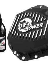 aFe Power Pro Series Rear Differential Black Cover w/ Machined Fins & Gear Oil GM Trucks 2020                                     - 46-71261B - Image 6