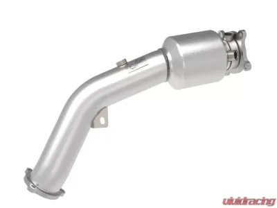aFe Power Twisted Steel 3" Stainless Downpipe w/ Cat Audi A4 | A5 | Q5 2009-2016 - 48-36410-YC