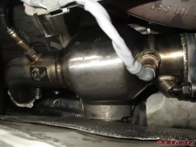 aFe Power Twisted Steel 3" Stainless Downpipe w/ Cat Audi A4 | A5 | Q5 2009-2016 - 48-36410-YC