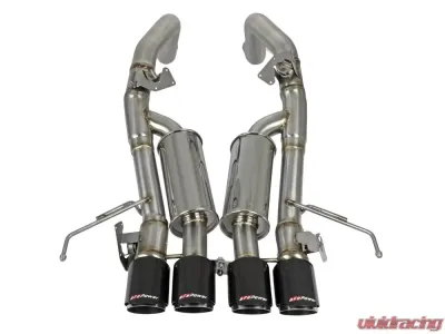 aFe Power Mach Force-Xp Axle-Back Exhaust System w/ Carbon Fiber Tips Chevrolet Corvette C7 V8 6.2L 2014-2019 - 49-34056-1C
