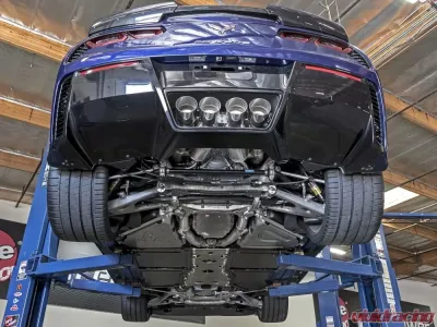 aFe Power Mach Force-XP Axle-Back Exhaust System w/ Carbon Fiber Tips Chevrolet Corvette Z06 C7 V8 6.2L 2015-2019 - 49-34082-1C