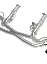 aFe Power Mach Force-XP 304 Stainless Steel Catback Exhaust without Muffler with Black Tips No NPP Chevrolet Corvette C8 8-6.2L 2020-2024                                     - 49-34127NM-B - Image 4