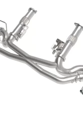 aFe Power Mach Force-XP 304 Stainless Steel Catback Exhaust without Muffler with Polished Tips No NPP Chevrolet Corvette C8 8-6.2L 2020-2024                                     - 49-34127NM-P - Image 4