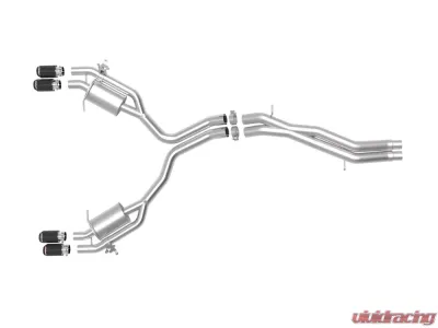 aFe Power Mach Force-XP Stainless Axle-Back Exhaust System w/ Carbon Fiber Tips Audi RS5 V6 2.9L 2018-2020 - 49-36427-C