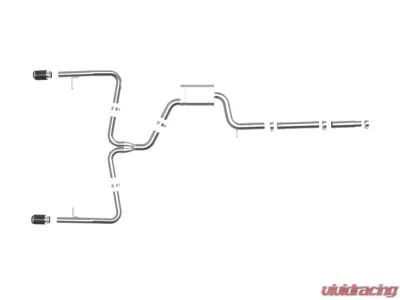 aFe Power Mach Force-XP Stainless Catback Exhaust System w/ Carbon Fiber Tips Volkswagen Jetta GLI L4 2.0L 2019-2020 - 49-36432-C