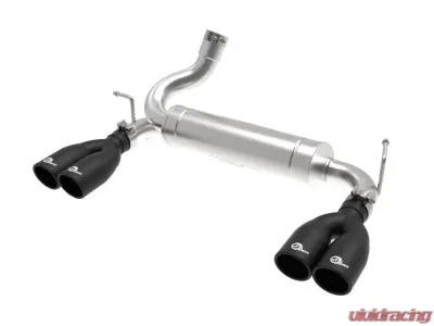 aFe Power Vulcan Series 2-1/2" 304 Stainless Steel Axle-Back Exhaust System Black Jeep Wrangler (JK) 2007-2018 - 49-38086-B