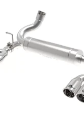 aFe Power Vulcan Series 2-1/2" 304 Stainless Steel Axle-Back Exhaust System Polished Jeep Wrangler (JK) 2007-2018                                     - 49-38086-P - Image 3
