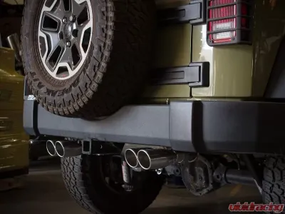 aFe Power Vulcan Series 2-1/2" 304 Stainless Steel Axle-Back Exhaust System Polished Jeep Wrangler (JK) 2007-2018 - 49-38086-P