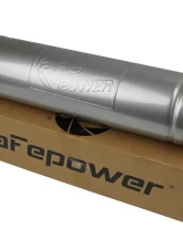 aFe Power Mach Force-XP 2.5" Stainless Steel Muffler, 5" Round x 18" Body, Center/Center                                     - 49M30048 - Image 4