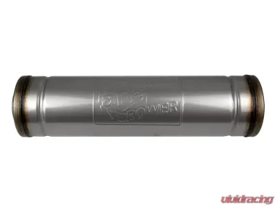 aFe Power Mach Force-XP 2.5" Stainless Steel Muffler, 5" Round x 18" Body, Center/Center - 49M30048