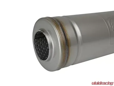 aFe Power Mach Force-XP 2.5" Stainless Steel Muffler, 5" Round x 18" Body, Center/Center - 49M30048