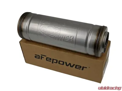 AFE Power Mach Force-XP 3" Stainless Steel Muffler, 3" In/Out Center/Center, 5" Round x 14" Body - 49M30049