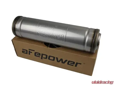 aFe Power Mach Force-XP 3" Stainless Steel Muffler, 304 Steel, 5" Round x 18" Body - 49M30050