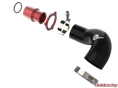 aFe Power BladeRunner Red Turbo Muffler Delete for Audi VW L4 2.0L 2015-2021 - 46-20417-R