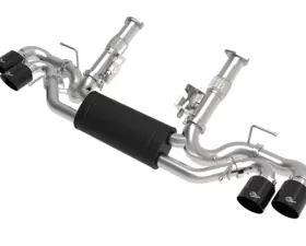 aFe Power Mach Force-XP 304 Stainless Steel Catback Exhaust with Muffler with Black Tips No NPP Chevrolet Corvette C8 8-6.2L 2020-2024