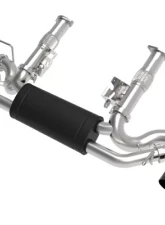 aFe Power Mach Force-XP 304 Stainless Steel Catback Exhaust with Muffler with Black Tips No NPP Chevrolet Corvette C8 8-6.2L 2020-2024                                     - 49-34127-B - Image 5