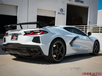 aFe Power Mach Force-XP 304 Stainless Steel Catback Exhaust with Muffler with Black Tips No NPP Chevrolet Corvette C8 8-6.2L 2020-2024 - 49-34127-B