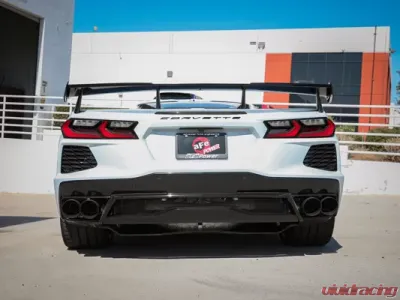 aFe Power Mach Force-XP 304 Stainless Steel Catback Exhaust with Muffler with Black Tips No NPP Chevrolet Corvette C8 8-6.2L 2020-2024 - 49-34127-B