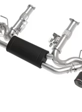 aFe Power Mach Force-XP 304 Stainless Steel Catback Exhaust with Muffler with Carbon Fiber Tips No NPP Chevrolet Corvette C8 8-6.2L 2020-2024                                     - 49-34127-C - Image 5