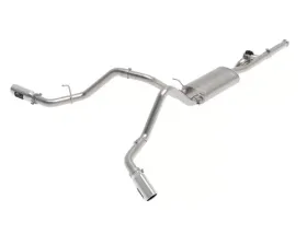 aFe Power Gemini XV Catback Exhaust System With Cut-Out Polished GMC Sierra 2009-2018 | Chevrolet Silverado 2009-2018