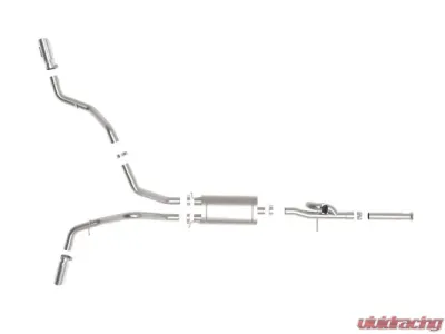 aFe Power Gemini XV Catback Exhaust System With Cut-Out Polished GMC Sierra 2009-2018 | Chevrolet Silverado 2009-2018 - 49-34131-P
