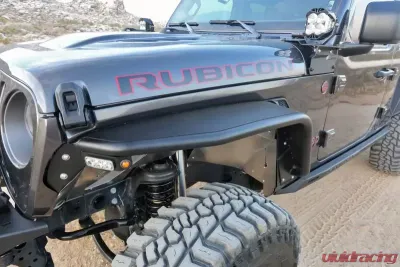 Fabtech Jeep Jl/Jt Tube Fenders Fr Stl Pwdrcoat Blk Texture Jeep - FTS24212
