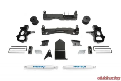 Fabtech 4" Basic Sys W/ Perf Shks 14-18 Gm C/K1500 P/U W/ Oe Alm Or Stmp Stl Uca - K1119