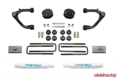 Fabtech 3" Uniball Uca Sys W/ Perf Shks 2019-20 Gm C/K1500 P/U - K1129